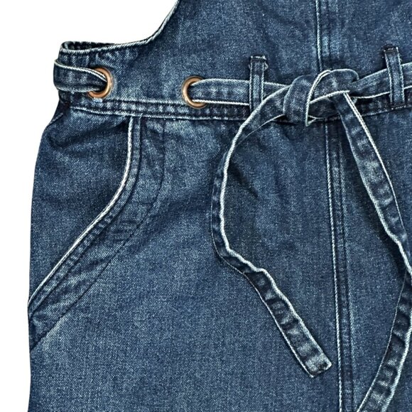 Rue 21 Denim Jumper Overalls Size Small 32 x 24 Dark Wash Blue Twee Festival - Picture 4 of 9